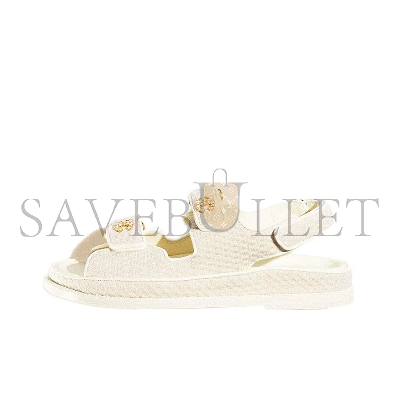 CHANEL SANDALS KNITWEAR IVORY G35927 X56555 0N578